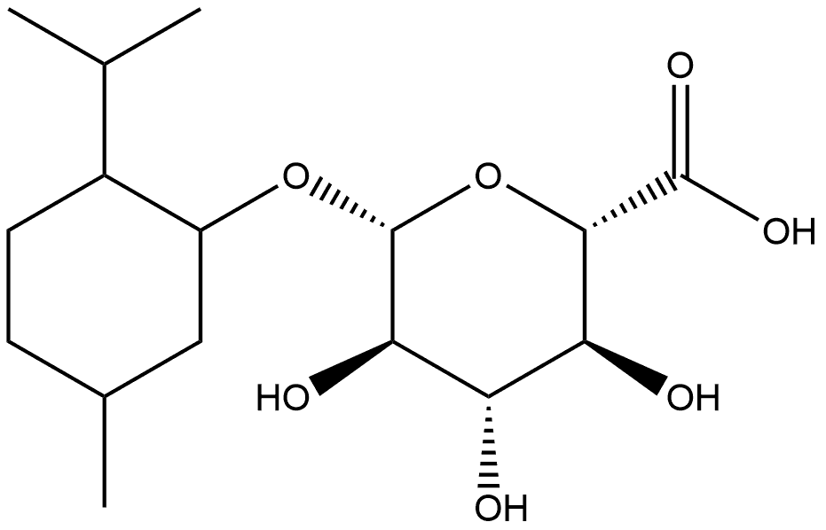 β-D-Glucopyranosiduronic acid, 5-methyl-2-(1-methylethyl)cyclohexyl 结构式