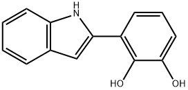 3-(1H-Indol-2-yl)benzene-1,2-diol 结构式