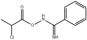 Propanoic acid, 2-chloro-, (iminophenylmethyl)azanyl ester 结构式