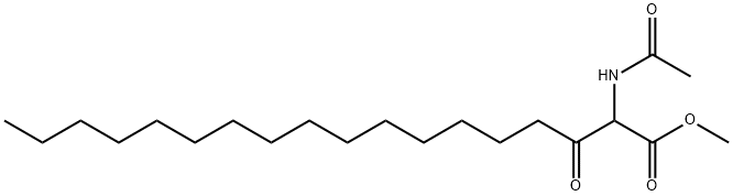 Octadecanoic acid, 2-(acetylamino)-3-oxo-, methyl ester 结构式