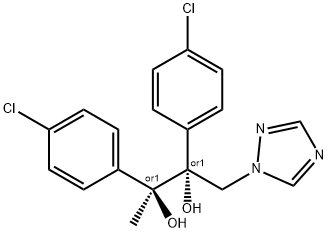 2,3-Butanediol, 2,3-bis(4-chlorophenyl)-1-(1H-1,2,4-triazol-1-yl)-, (2R,3S)-rel- 结构式