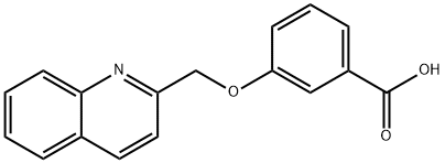 Benzoic acid, 3-(2-quinolinylmethoxy)- 结构式