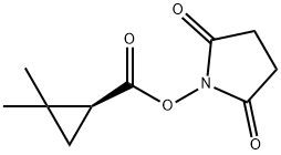 2,5-Pyrrolidinedione, 1-[[(2,2-dimethylcyclopropyl)carbonyl]oxy]-, (S)- (9CI) 结构式