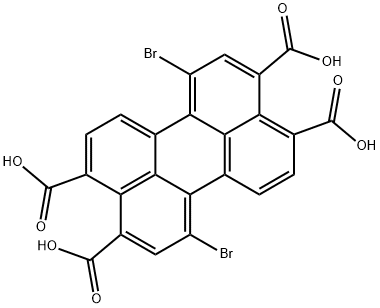3,4,9,10-Perylenetetracarboxylic acid, 1,7-dibromo- 结构式