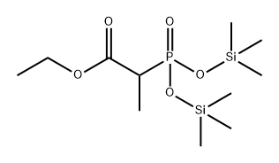 Propanoic acid, 2-[bis[(trimethylsilyl)oxy]phosphinyl]-, ethyl ester 结构式