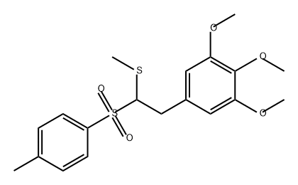 1,2,3-三甲氧基-5-[2-[(4-甲基苯基)磺酰基]-2-(甲硫基)乙基]-苯 结构式