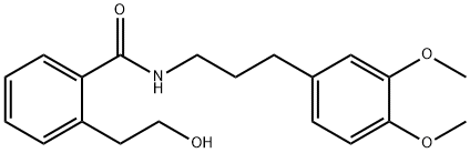 Benzamide, N-[3-(3,4-dimethoxyphenyl)propyl]-2-(2-hydroxyethyl)- 结构式