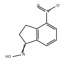 1H-Inden-1-one, 2,3-dihydro-4-nitro-, oxime 结构式