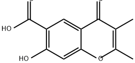 6-羧基-7-羟基-2,3-二甲基色酮 结构式