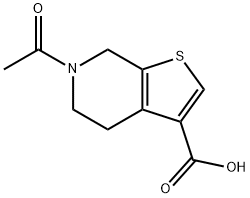 Thieno[2,3-c]pyridine-3-carboxylic acid, 6-acetyl-4,5,6,7-tetrahydro- 结构式