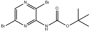 tert-butyl (3,6-dibromopyrazin-2-yl)carbamate 结构式