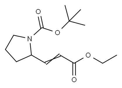 3-(1-BOC-2-吡咯烷基)丙烯酸乙酯 结构式