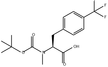 L-Phenylalanine, N-[(1,1-dimethylethoxy)carbonyl]-N-methyl-4-(trifluoromethyl)- 结构式