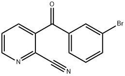 2-Pyridinecarbonitrile, 3-(3-bromobenzoyl)- 结构式