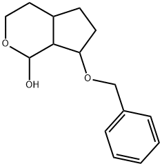 Octahydro-7-(phenylmethoxy)cyclopenta[c]pyran-1-ol 结构式