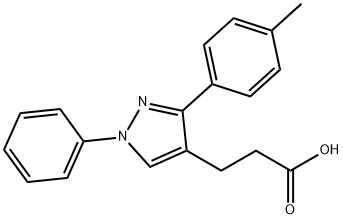 JR-6874, 3-(1-Phenyl-3-p-tolyl-1H-pyrazol-4-yl)propanoic acid, 97% 结构式