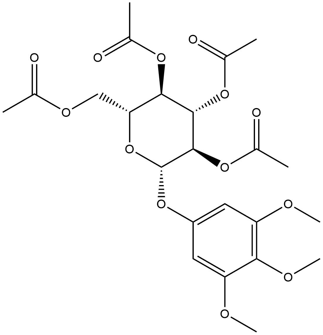 β-D-Glucopyranoside, 3,4,5-trimethoxyphenyl, tetraacetate (9CI) 结构式