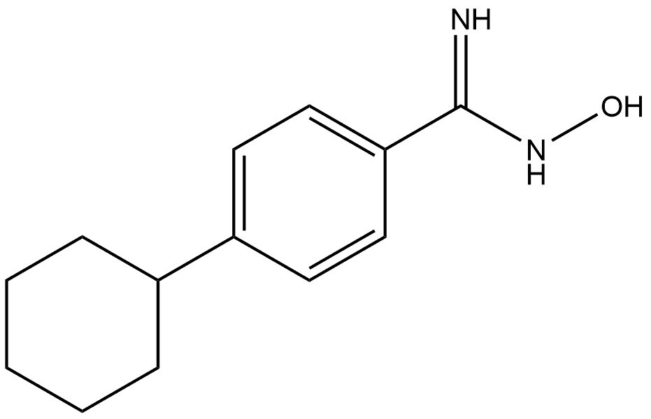 4-Cyclohexyl-N-hydroxybenzenecarboximidamide 结构式