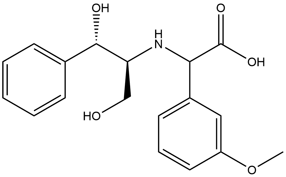 Benzeneacetic acid, α-[[2-hydroxy-1-(hydroxymethyl)-2-phenylethyl]amino]-3-methoxy-, [1S-[1R*(R*),2R*]]- (9CI) 结构式