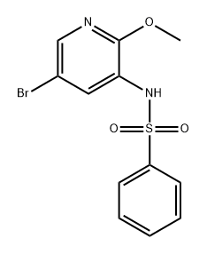 Benzenesulfonamide, N-(5-bromo-2-methoxy-3-pyridinyl)- 结构式