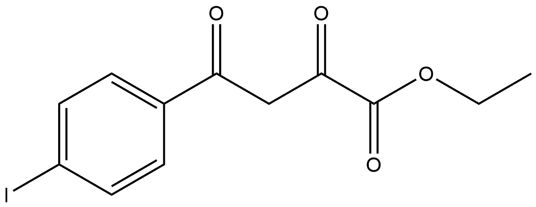 4-(4-碘苯基)-2,4-二氧代丁酸乙酯 结构式