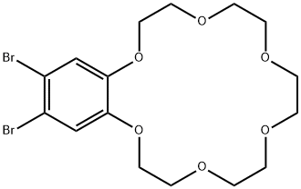 18,19-二溴-2,3,5,6,8,9,11,12,14,15-十氢苯并[1,4,7,10,13,16]六氧杂环十八烷 结构式