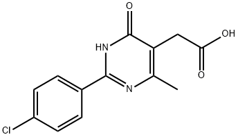 2-(2-(4-氯苯基)-4-甲基-6-氧代-1,6-二氢嘧啶-5-基)乙酸 结构式