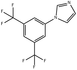 1-(3,5-双(三氟甲基)苯基)-1H-咪唑 结构式