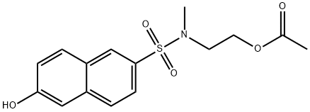 2-(2-Hydroxy-N-methylnaphthalene-6-sulfonamido ethyl acetate 结构式