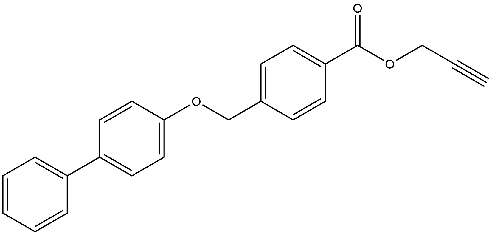 2-Propyn-1-yl 4-[([1,1'-biphenyl]-4-yloxy)methyl]benzoate 结构式