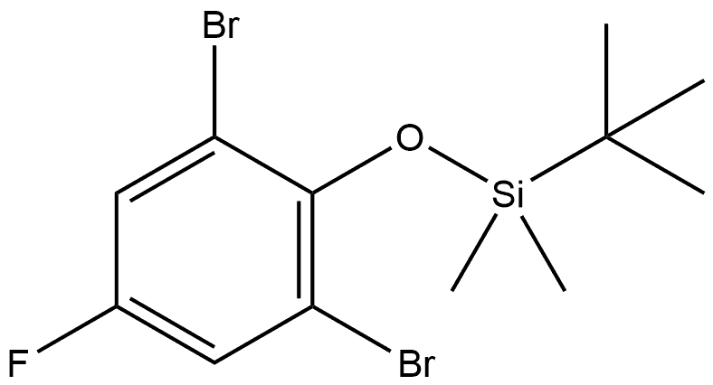 Tert-butyl(2,6-dibromo-4-fluorophenoxy)dimethylsilane 结构式