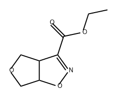 3A,4,6,6A-四氢呋喃并[3,4-D]异噁唑-3-羧酸乙酯 结构式