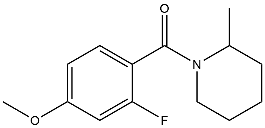 (2-Fluoro-4-methoxyphenyl)(2-methyl-1-piperidinyl)methanone 结构式