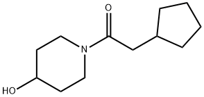 2-环戊基-1-(4-羟基哌啶-1-基)乙烷-1-酮 结构式