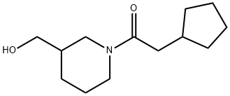 Ethanone, 2-cyclopentyl-1-[3-(hydroxymethyl)-1-piperidinyl]- 结构式
