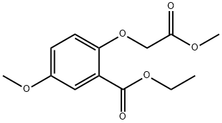 Benzoic acid, 5-methoxy-2-(2-methoxy-2-oxoethoxy)-, ethyl ester 结构式