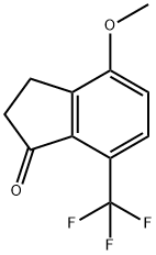 4-甲氧基-7-(三氟甲基)-2,3-二氢-1H-茚-1-酮 结构式