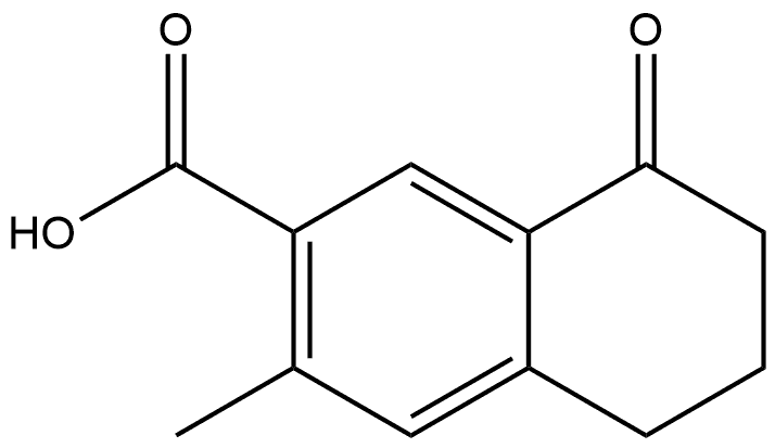 3-甲基-8-氧代-5,6,7,8-四氢萘-2-羧酸 结构式
