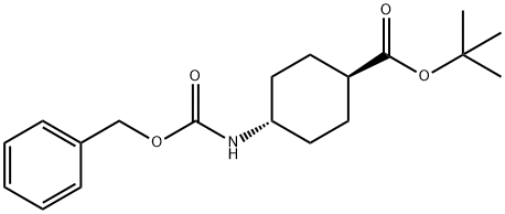 反-N-CBZ-4-氨基环己羧酸叔丁酯 结构式