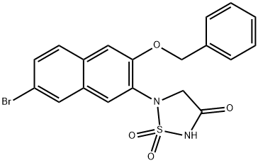 5-(3-(苄氧基)-7-溴萘-2-基)-1,2,5-噻二唑烷-3-酮1,1-二氧化物 结构式