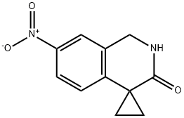 Spiro[cyclopropane-1,4'(3'H)-isoquinolin]-3'-one, 1',2'-dihydro-7'-nitro- 结构式