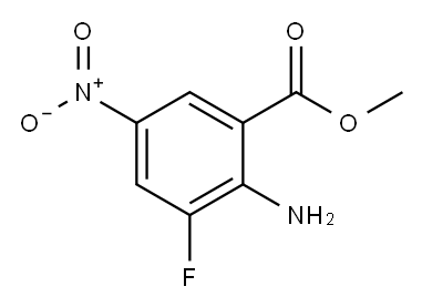 2-氨基-3-氟-5-硝基苯甲酸甲酯 结构式