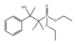 Phosphonic acid, P-(1,1-difluoro-2-hydroxy-2-phenylpropyl)-, diethyl ester 结构式