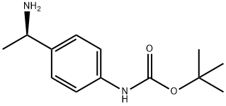 1,1-Dimethylethyl N-[4-[(1R)-1-aminoethyl]phenyl]carbamate 结构式
