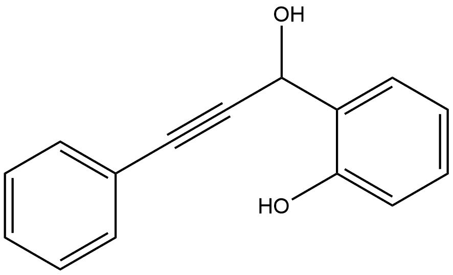 Benzenemethanol, 2-hydroxy-α-(2-phenylethynyl)- 结构式