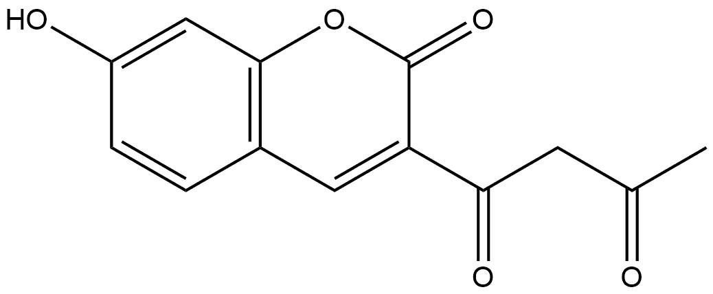 3-Acetoacetyl-7-hydroxycoumarin 结构式