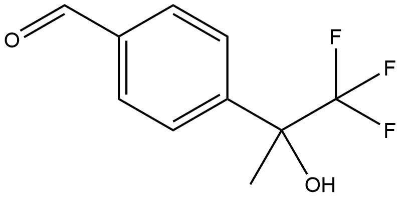 4-(1,1,1-三氟-2-羟丙基-2-基)苯甲醛 结构式