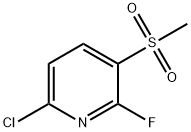 6-Chloro-2-fluoro-3-methanesulfonyl-pyridine 结构式