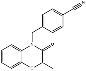 Benzonitrile, 4-[(2,3-dihydro-2-methyl-3-oxo-4H-1,4-benzoxazin-4-yl)methyl]- 结构式