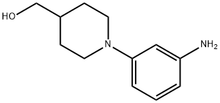 1-(3-氨基苯基)哌啶-4-甲醇 结构式